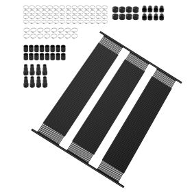 Solar Pool Heater, 4 x 10 ft HDPE Solar Pool Panel( 4 Pcs) - Durable & Weather-Proof, with Complete Accessories