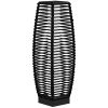 Solar Floor Lamp, Outdoor Rattan Garden Lantern Pathway Light & Decorative Driveway Lighting with Auto On/Off LED Lights for Porch, Yard, Lawn