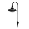 Corbyn Solar Powered Matte Black Metal Landscape LED Pathway Downlight, 20 Lumens