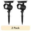 (2 pack) Solar Powered Black LED Landscape Spot Light, 60 Lumens