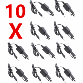 10 x 12V DC Car Charger Adapter Power Supply For Headlamp Flashlight Torch Light