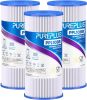 5 Micron 10" x 4.5" Whole House Pleated Sediment Filter for Well Water, Replacement Cartridge for GE FXHSC, Culligan R50-BBSA, Pentek R50-BB,