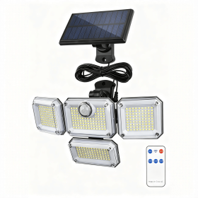 Solar Outdoor Lights with Motion Sensor, 333 LEDs Wide Angle Solar Lights,3 Modes Solar Lights 270Â°,Daylight White Remote Control