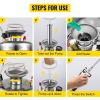 3.5Gal Stainless Steel Sprayer,l Set with 20" Wand& Handle& 3FT Reinforced Hose, Hand Pump Sprayer with Pressure Gauge&Safety Valve
