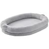 Human Dog Bed, 72" x48"x10" Human Dog Bed for Adult, Human Size Dog Bed with Washable Faux Rabbit Fur Cover, Egg Orthopedic Foam, Storage Pocket
