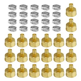 Pipe Fittings, 1/2" 20PCS Brass Pipe Fittings, Clamp-style 1/2 NPT Internal Thread Pipe Connector Brass Air Fittings