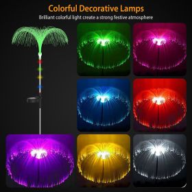Solar Jellyfish Garden Lights, 7 Color Changing + 5 Constant Color LED Waterfall Lamp, IP44 Waterproof Auto On/Off for Patio Yard Lawn Walkway Decor