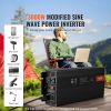 Modified Sine Wave Inverter, 3000Watt, DC 12V to AC 120V LCD Display Power Inverter with 3 AC Outlets 2 USB Port 1 Type-C Port 10 Spare Fuses