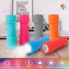 Mini Flashlight 3-Pack, Small Flash Lights 9 AAA Batteries Included, Pink/Green/Blue LED Flashlights with Lanyard for Camping/Emergencies