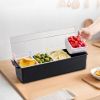 Chilled Garnish Tray Bar Caddy with Lid for Salad & Fruit