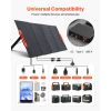 150W Foldable Monocrystalline Solar Panel, 23% Efficiency Portable ETFE Mono Solar Panel Charger with MC4 Output, Type-C, QC3.0 USB & DC Ports