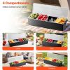 Chilled Garnish Tray Bar Caddy with Lid for Salad & Fruit