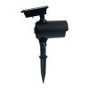 (2 pack) Solar Powered Black LED Landscape Spot Light, 60 Lumens