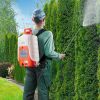 Battery Powered Backpack Sprayer, 4 Gallons Electric Lawn Sprayer with 8 Nozzles & 2 Telescopic Wands, 90PSI Adjustable Pressure, 4-6 Hour Runtime