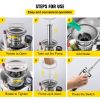1.5Gal Stainless Steel Sprayer, Set with 16" Wand& Handle& 3.3FT Reinforced Hose, Hand Pump Sprayer with Pressure Gauge&Safety Valve