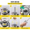 3 Gallon Stainless Steel Sprayer, 20" Wand & 3FT Reinforced Hose, Hand Pump Sprayer with Pressure Gauge, Safety Valve & Adjustable Nozzle