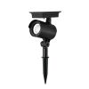 (2 pack) Solar Powered Black LED Landscape Spot Light, 60 Lumens