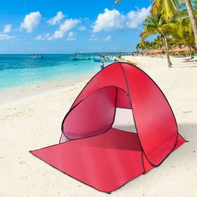 Pop Up Beach Tent Sun Shade Shelter Anti-UV Automatic Waterproof Tent Canopy for 2/3 Man w/ Net Window Storage Bag for Outdoor Beach Camping Fishing P (Applicable for: Outdoor)