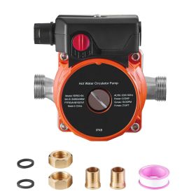Hot Water Recirculating Pump, 10 GPM, Instant Circulation Circulator Pump System, 3-Speed Control, 0.13 HP, 110-120V, NPT 3/4 in to NPT 1/2 in Adapter (Default: Default)