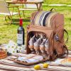 Outdoor Camping Picnic Backpack Bag with Tableware for 4 Person
